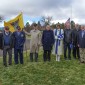 Daughter Rachael with flags and 9 classmates